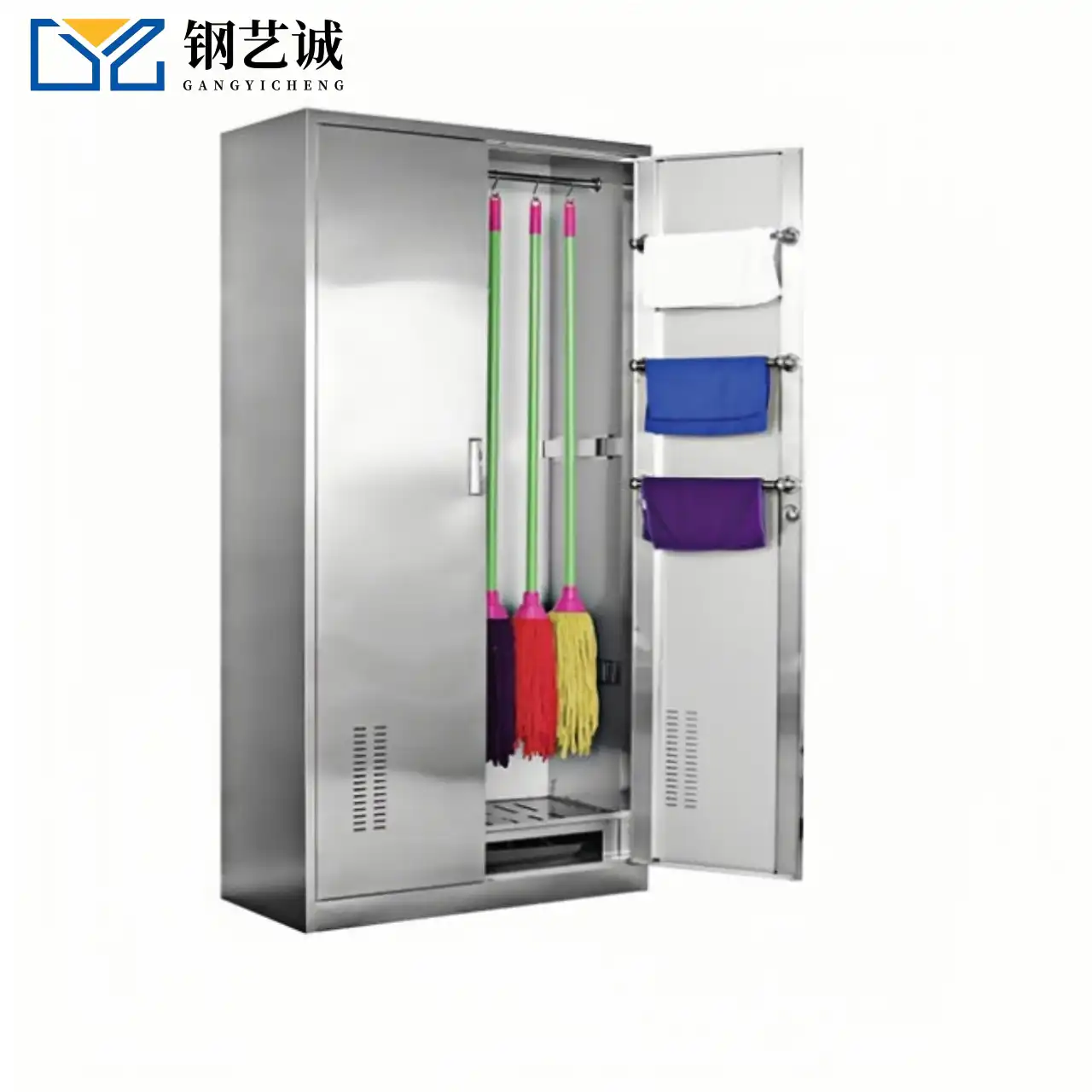 2 Doors Cleaning Tools Storage Cabinet